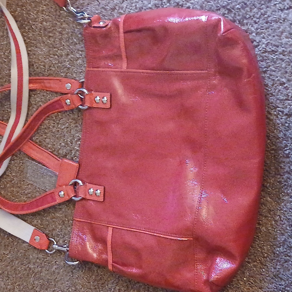 Coach heart poppy red large tote bag - Picture 7 of 17